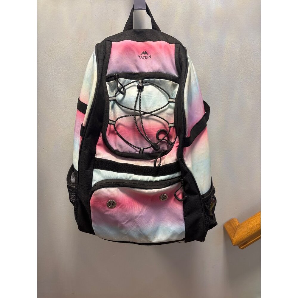 Matein Tie-Dye Backpack With Adjustable‎ Straps & Mesh Pockets 21x13.5x9